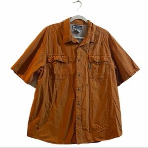 Columbia Fishing Shirt Vents Terracotta Outdoor Camping Hunting Short Sleeve